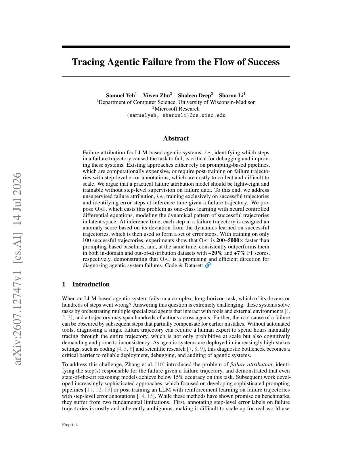 Tracing Agentic Failure