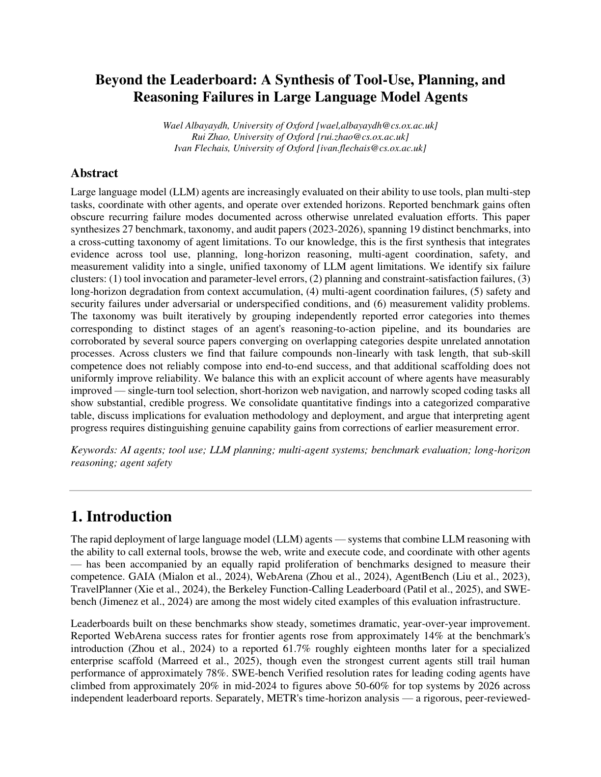 Agent Limitations Taxonomy