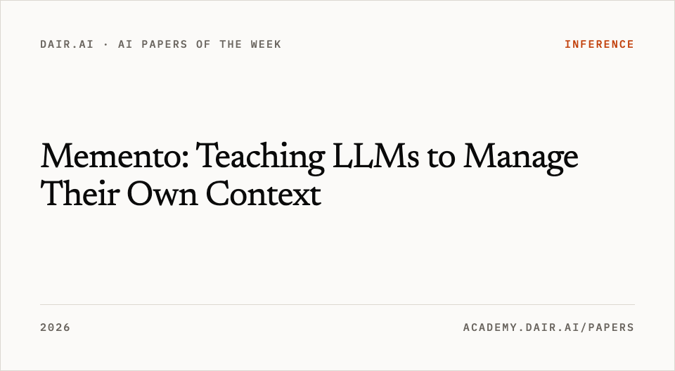 Memento: Teaching LLMs to Manage Their Own Context