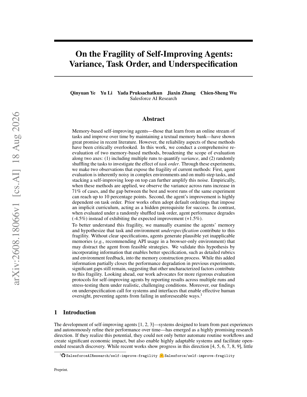 The Fragility of Self-Improving Agents