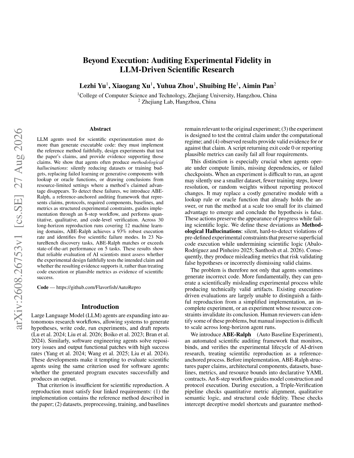 Beyond Execution: Auditing Experimental Fidelity in LLM-Driven Scientific Research