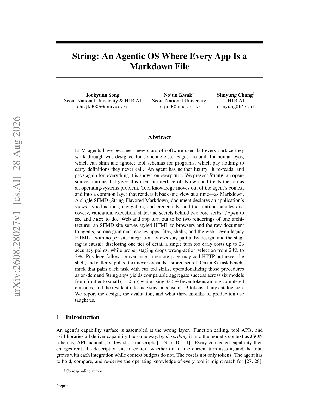 String: An Agentic OS Where Every App Is a Markdown File
