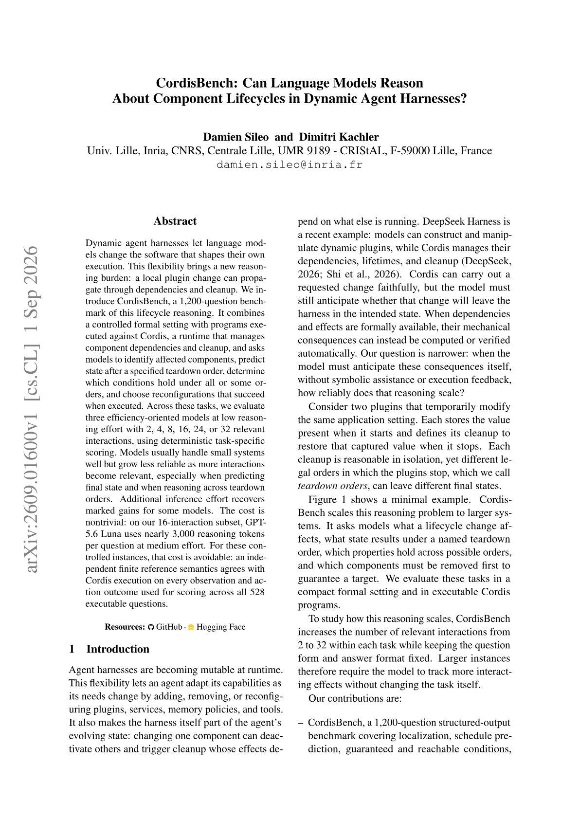 CordisBench: Can Language Models Reason About Component Lifecycles in Dynamic Agent Harnesses?