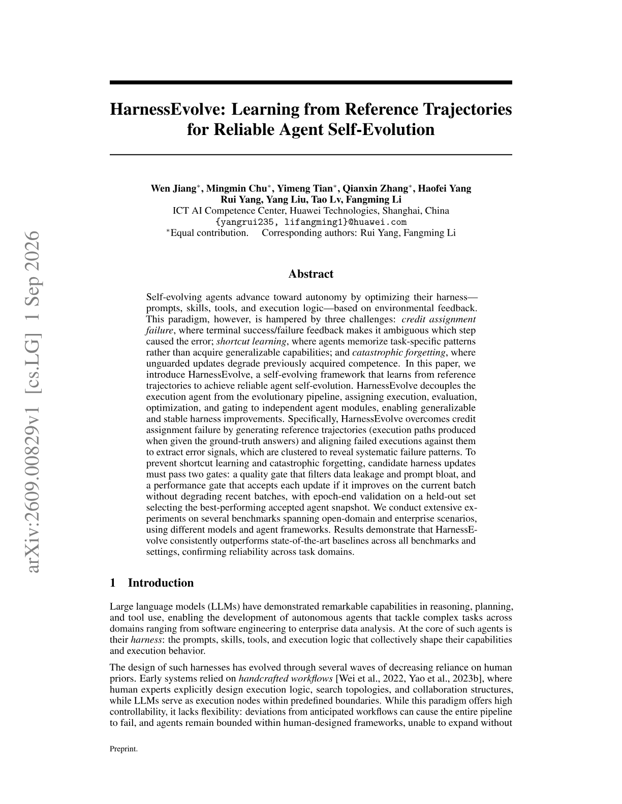 HarnessEvolve: Learning from Reference Trajectories for Reliable Agent Self-Evolution
