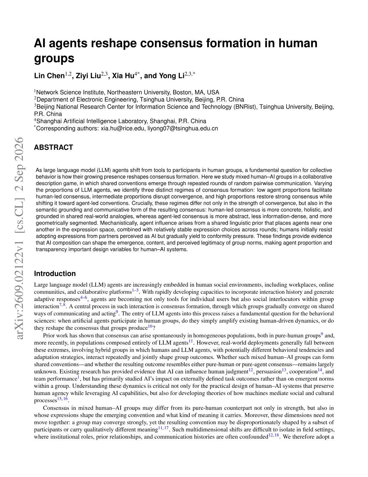 AI agents reshape consensus formation in human groups