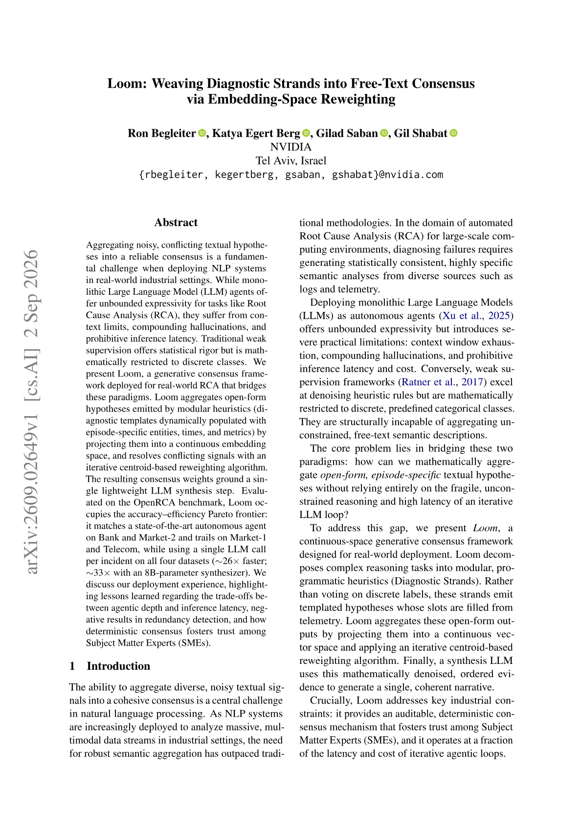 Loom: Weaving Diagnostic Strands into Free-Text Consensus via Embedding-Space Reweighting