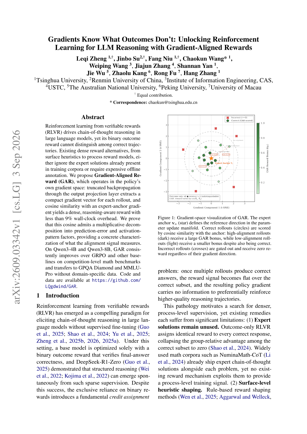 Gradients Know What Outcomes Don't: Unlocking Reinforcement Learning for LLM Reasoning with Gradient-Aligned Rewards