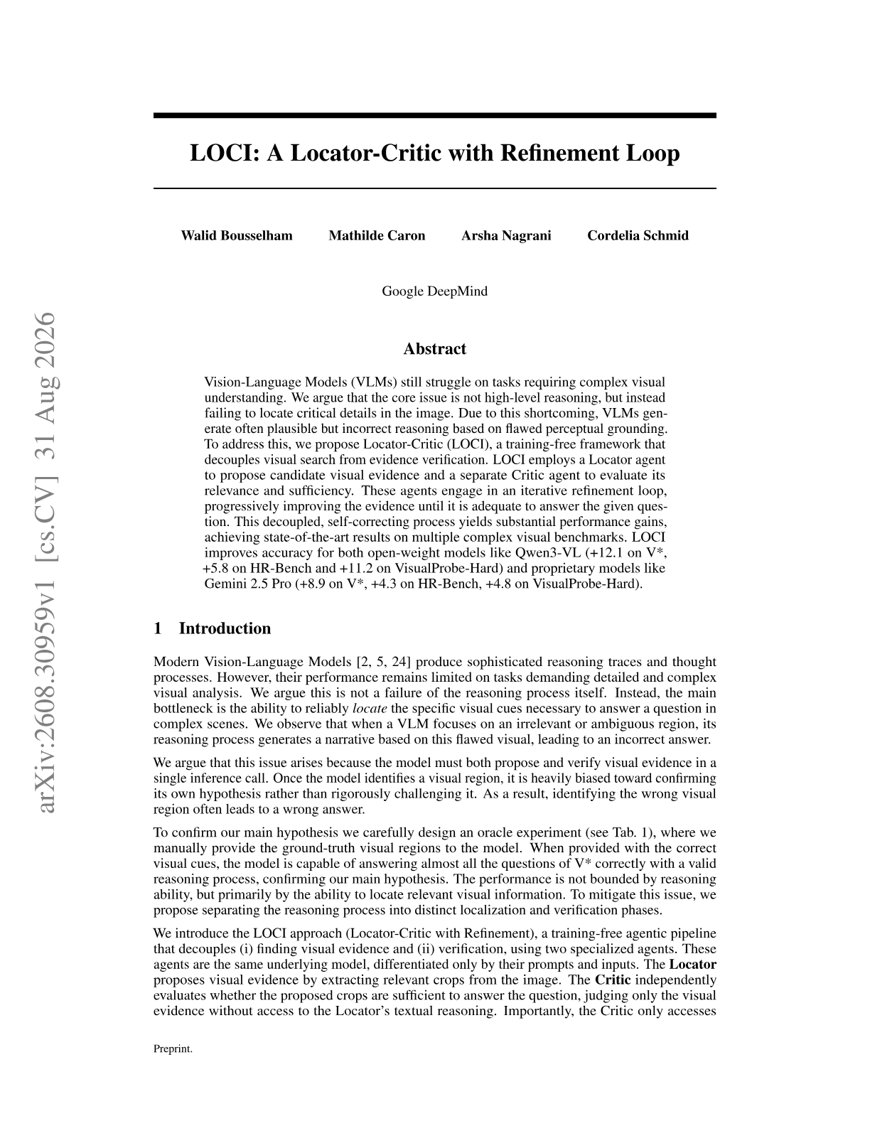 LOCI: A Locator-Critic with Refinement Loop
