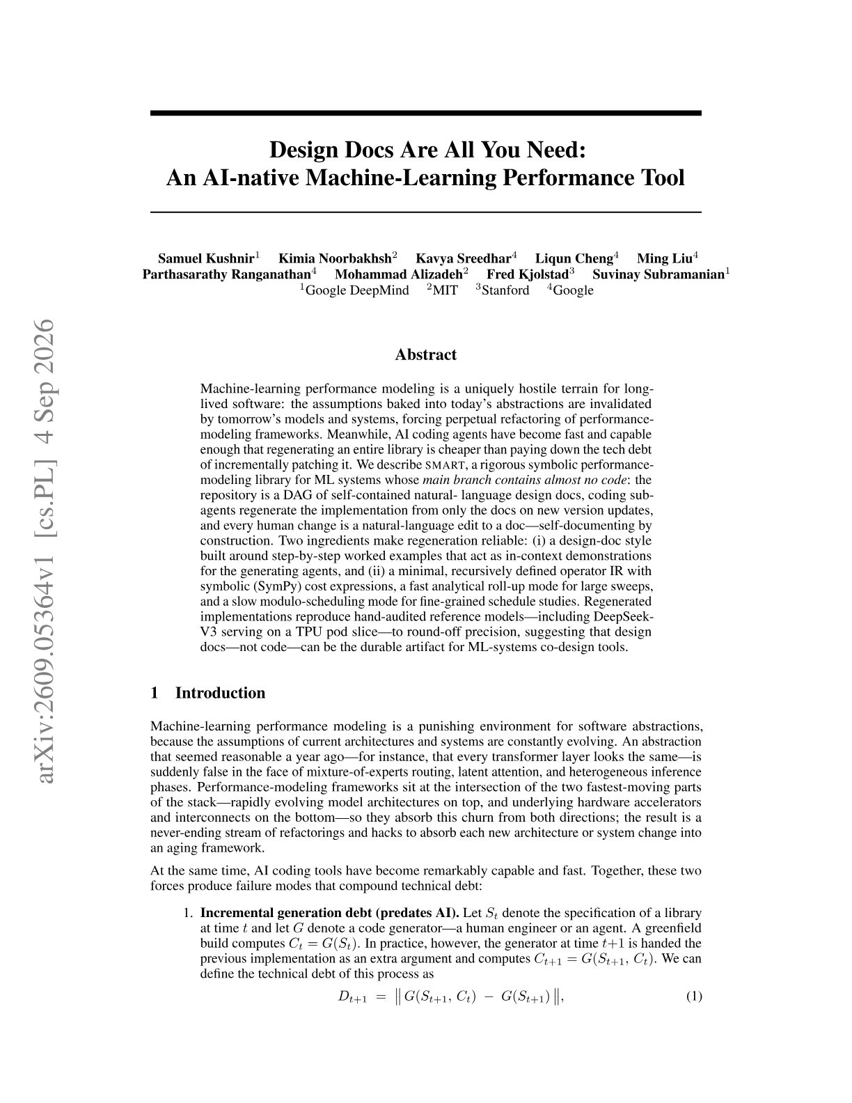 Design Docs Are All You Need: An AI-native Machine-Learning Performance Tool