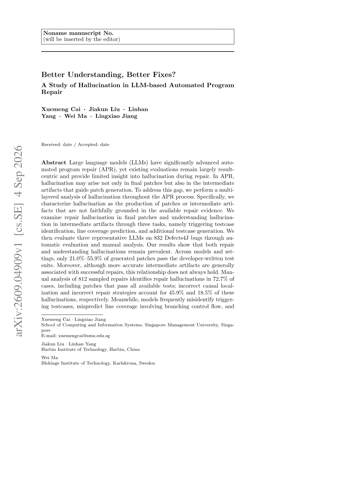 Better Understanding, Better Fixes? A Study of Hallucination in LLM-based Automated Program Repair