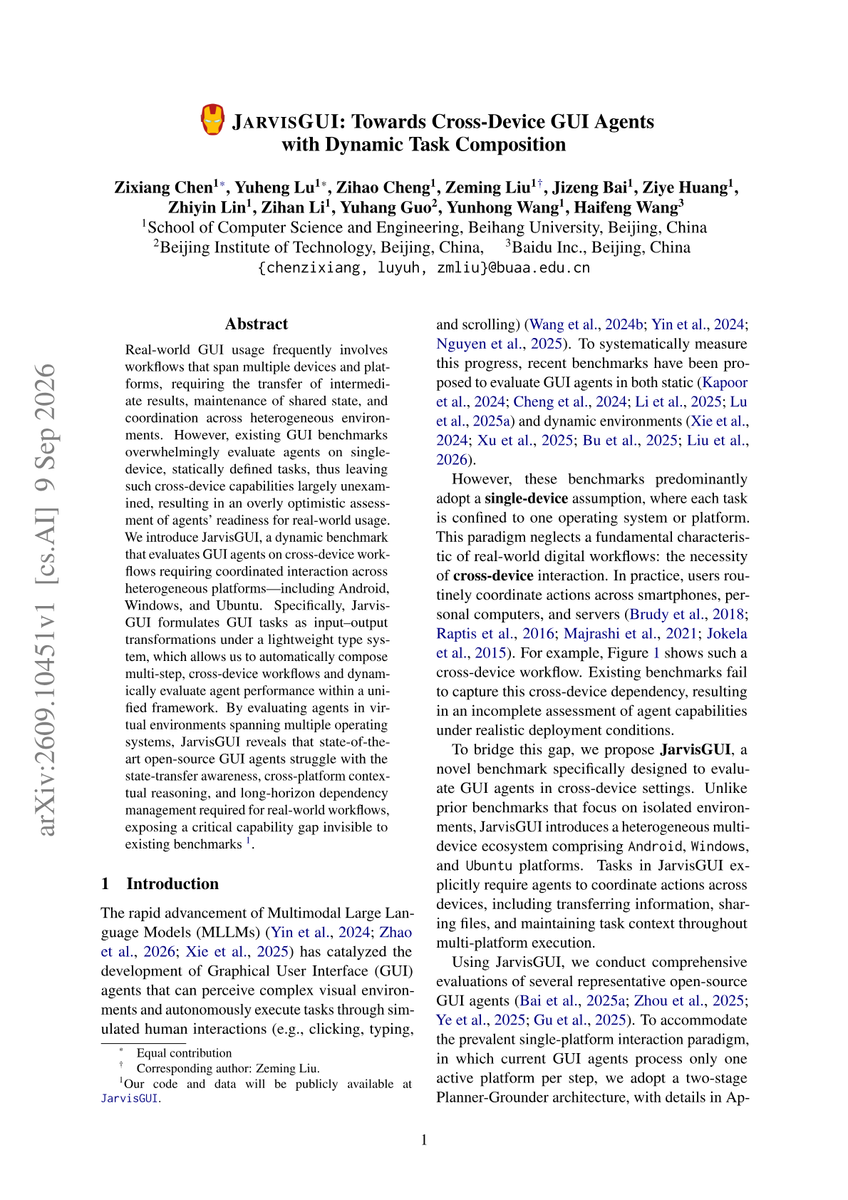 JarvisGUI: Towards Cross-Device GUI Agents with Dynamic Task Composition