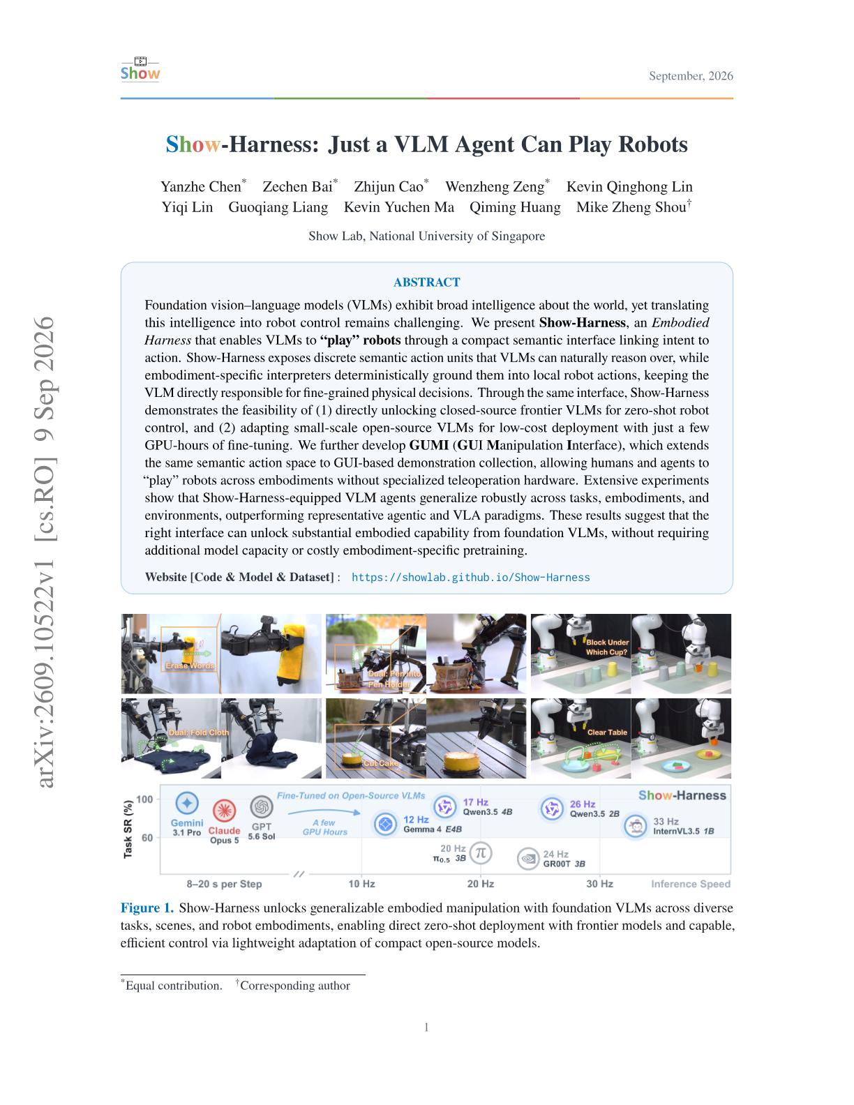 Show-Harness: Just a VLM Agent Can Play Robots
