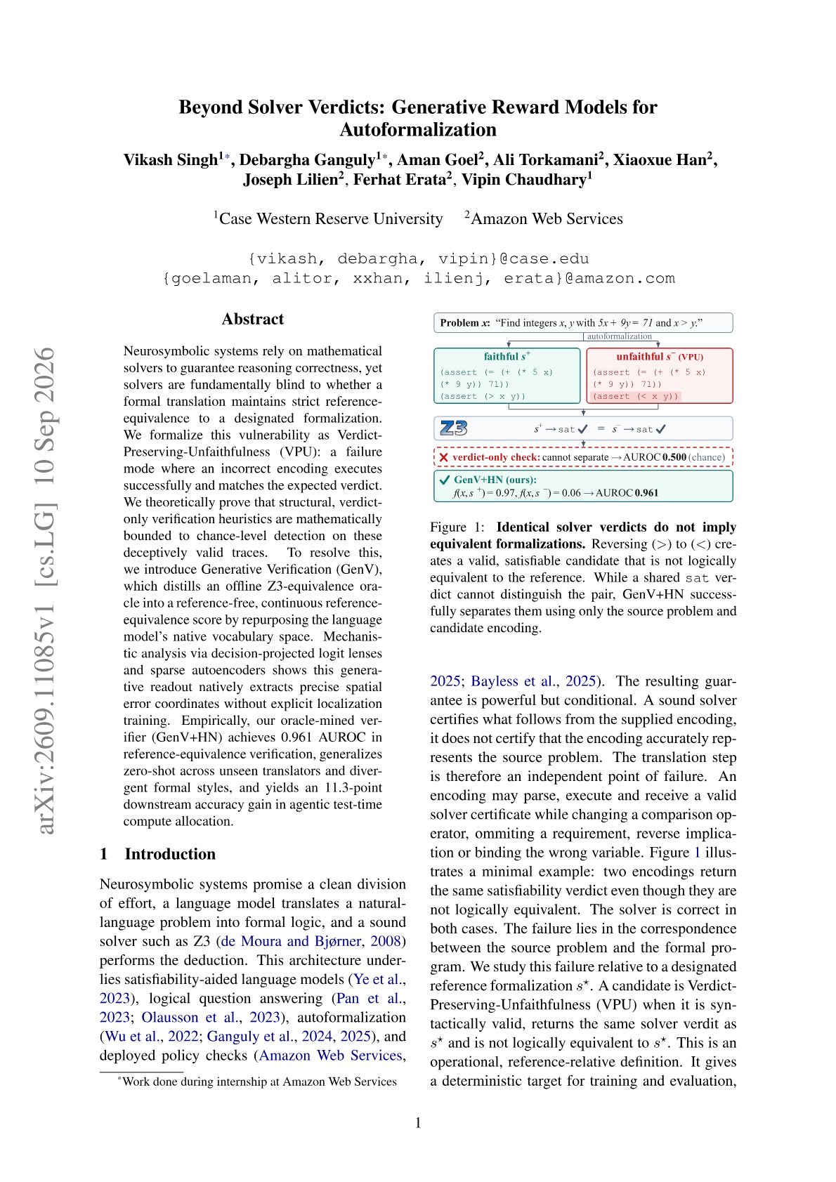 Beyond Solver Verdicts: Generative Reward Models for Autoformalization
