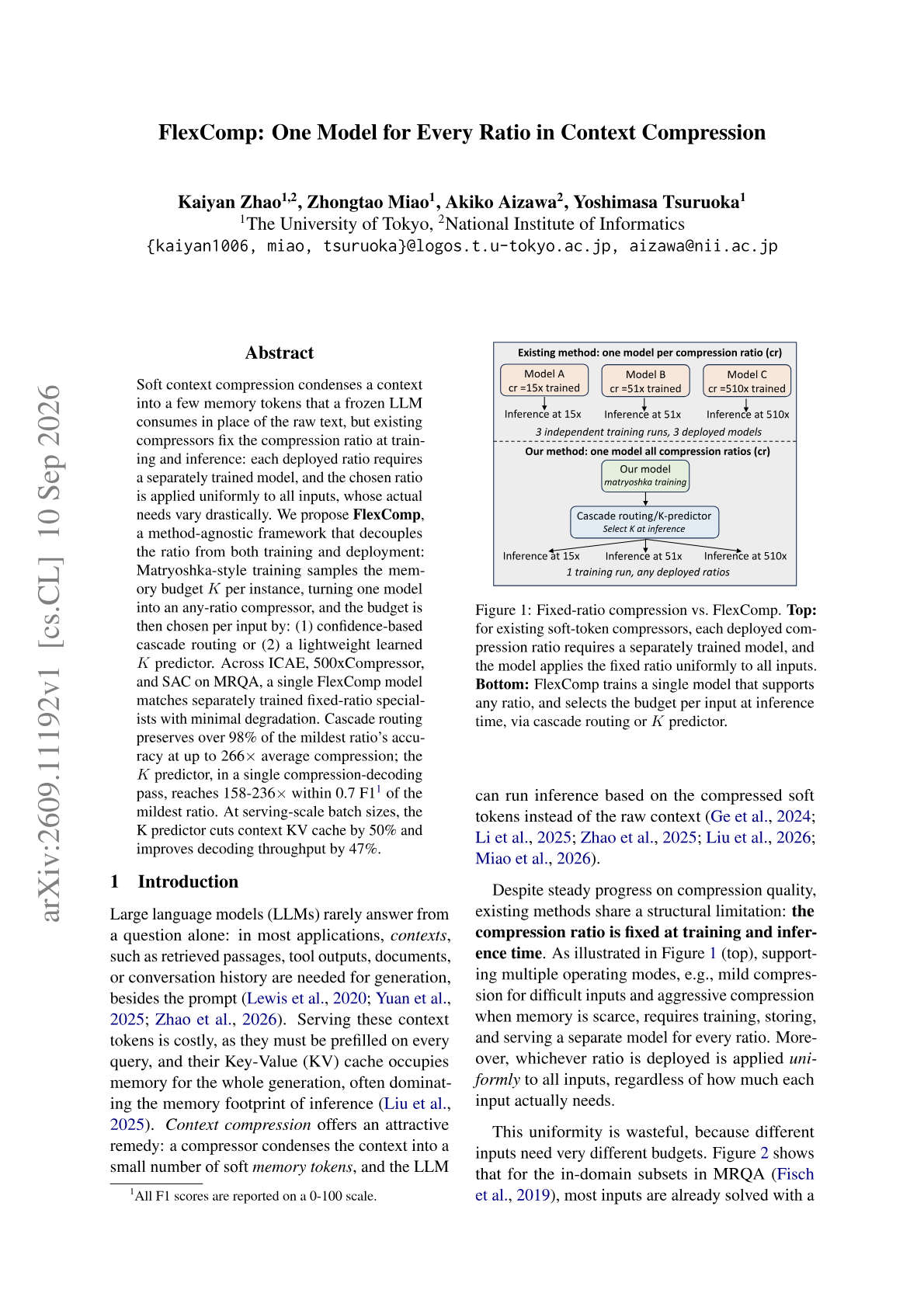 FlexComp: One Model for Every Ratio in Context Compression