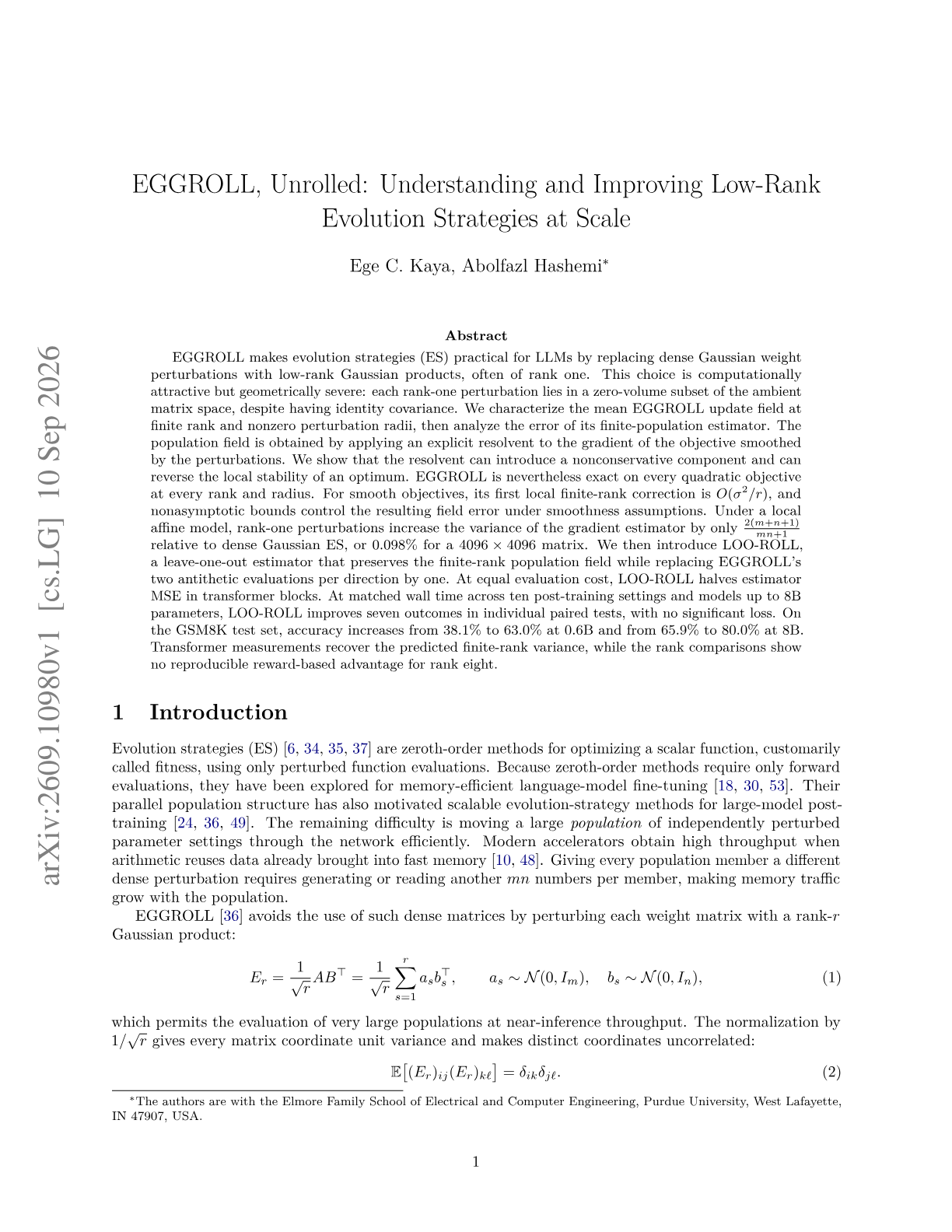 EGGROLL, Unrolled: Understanding and Improving Low-Rank Evolution Strategies at Scale