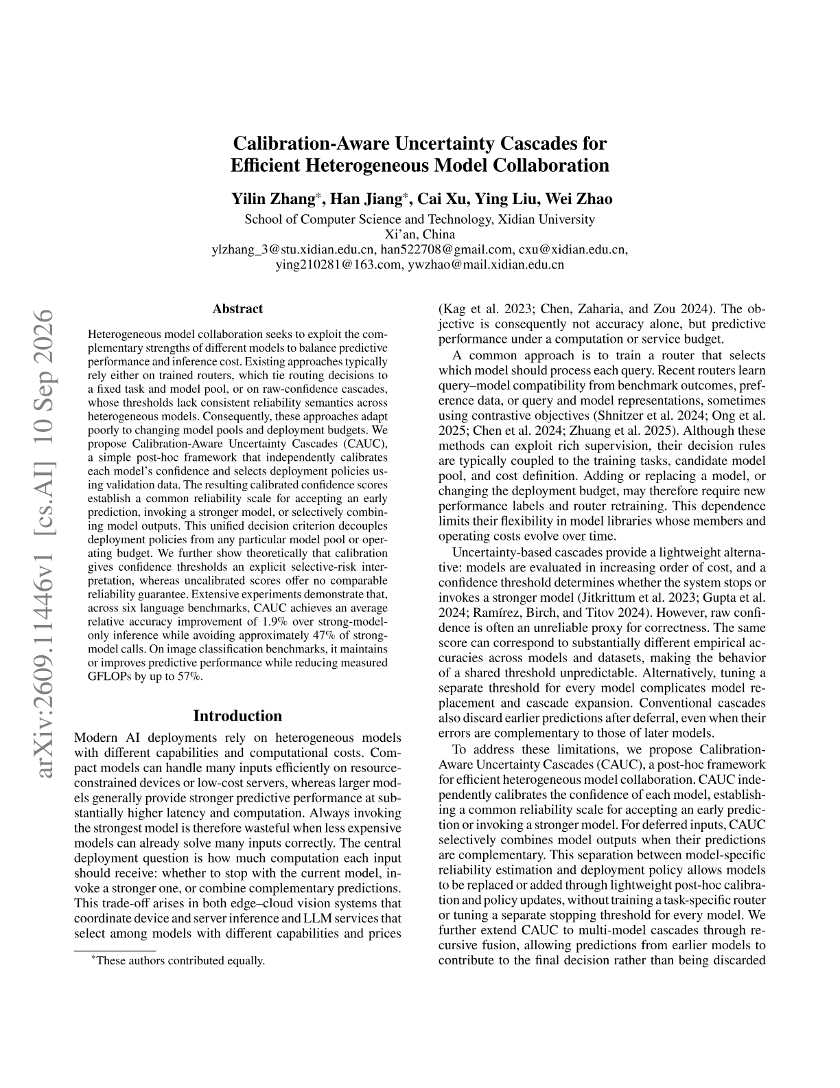 Calibration-Aware Uncertainty Cascades for Efficient Heterogeneous Model Collaboration