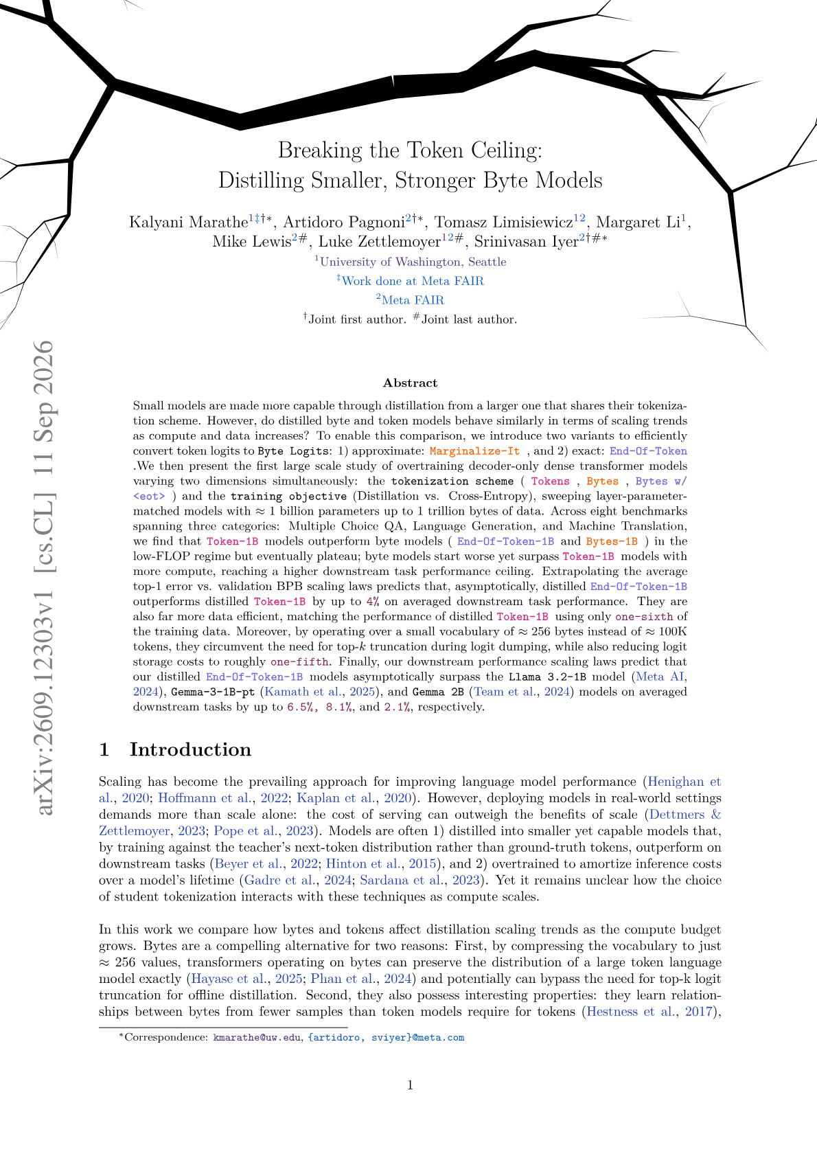 Breaking the Token Ceiling: Distilling Smaller, Stronger Byte Models