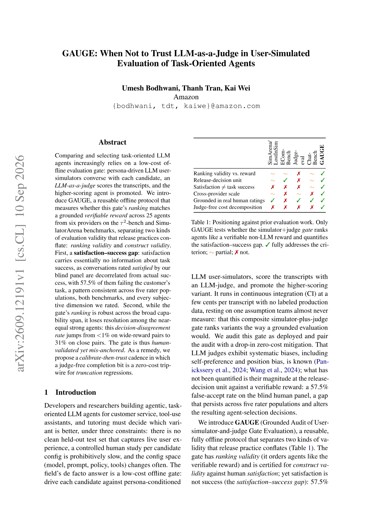 GAUGE: When Not to Trust LLM-as-a-Judge in User-Simulated Evaluation of Task-Oriented Agents