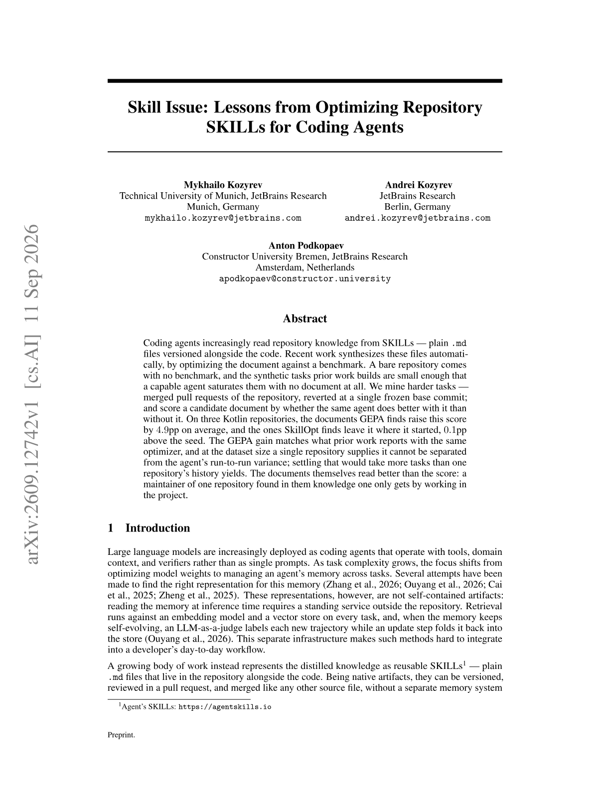 Skill Issue: Lessons from Optimizing Repository SKILLs for Coding Agents