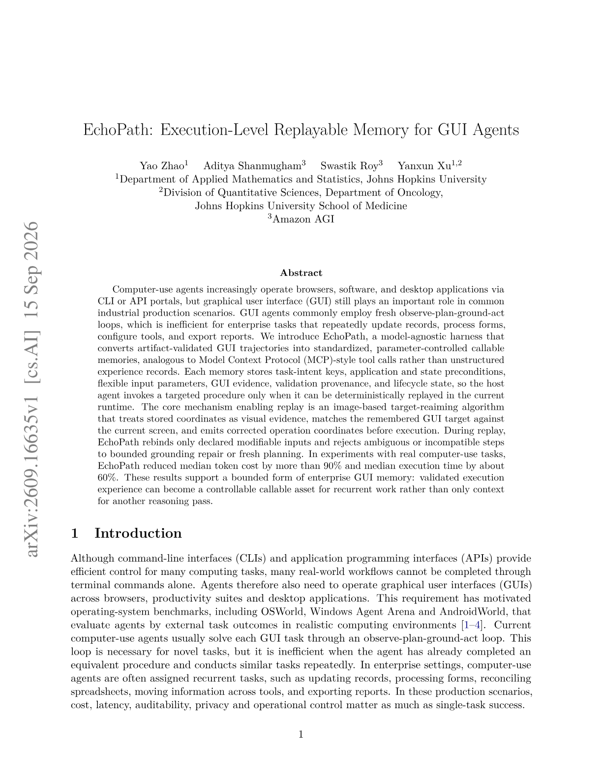 EchoPath: Execution-Level Replayable Memory for GUI Agents