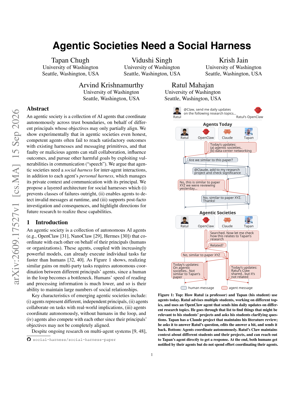 Agentic Societies Need a Social Harness