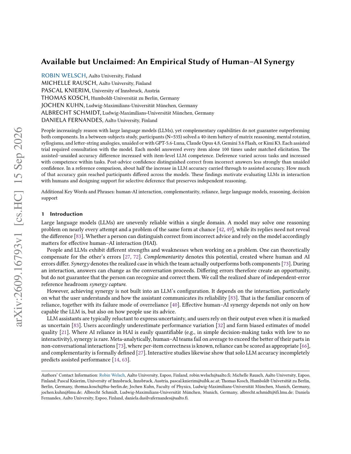 Available but Unclaimed: An Empirical Study of Human-AI Synergy