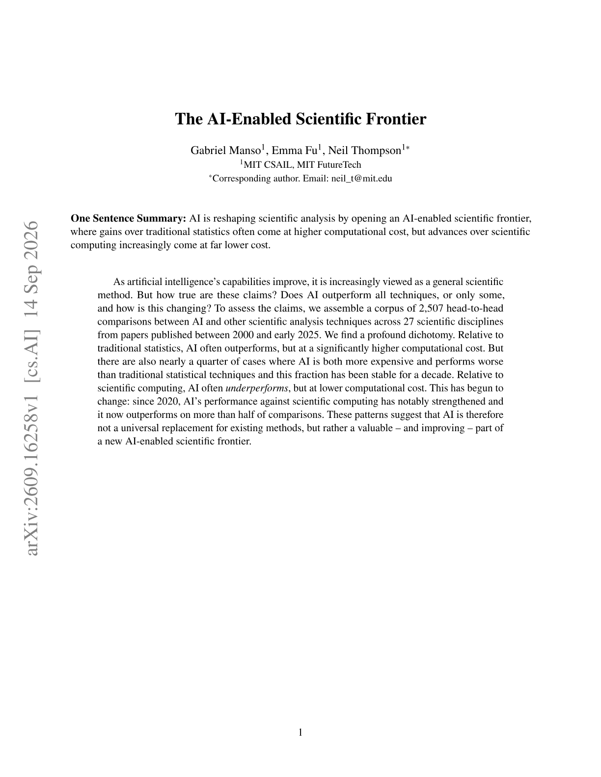 The AI-Enabled Scientific Frontier