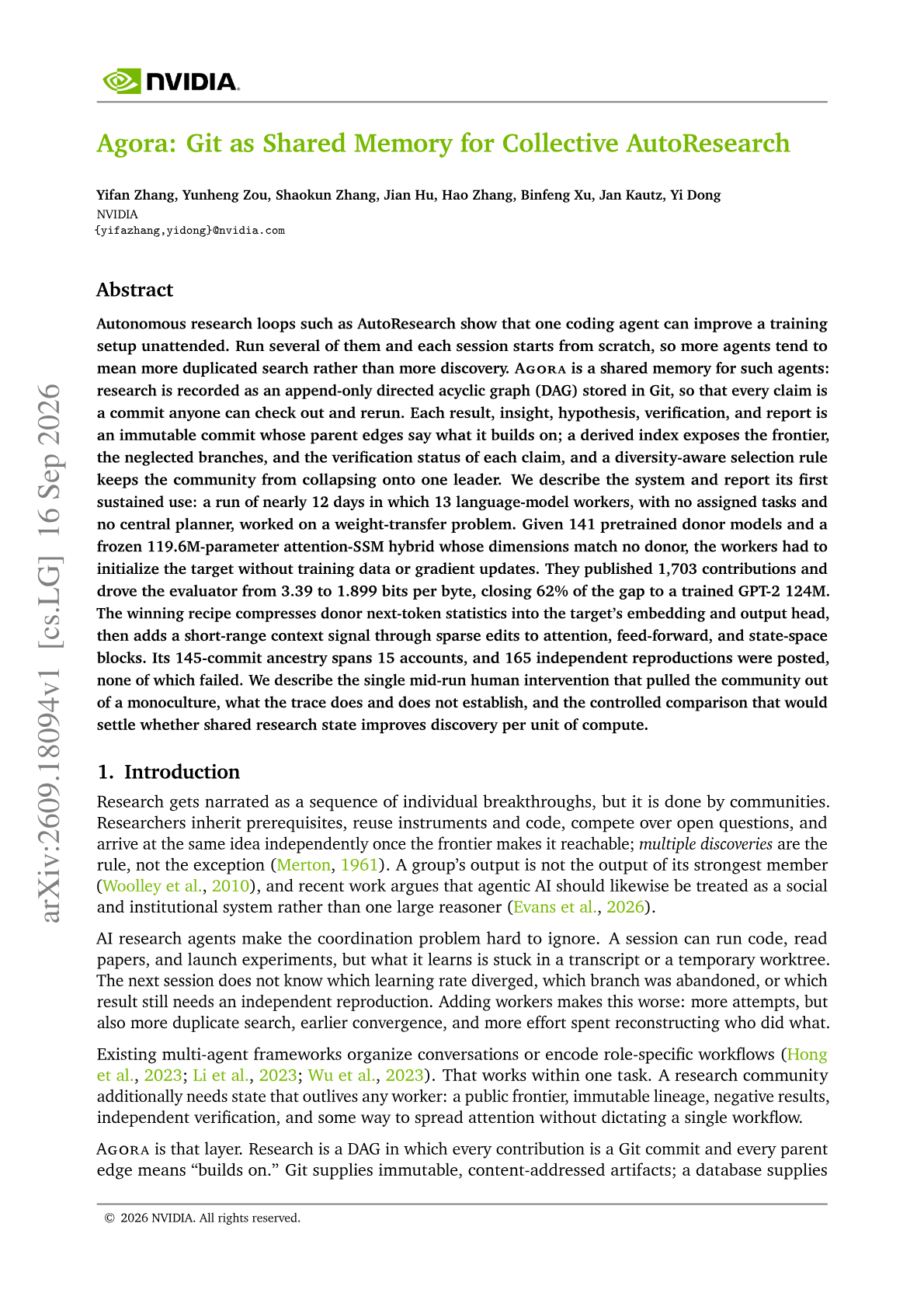Agora: Git as Shared Memory for Collective AutoResearch