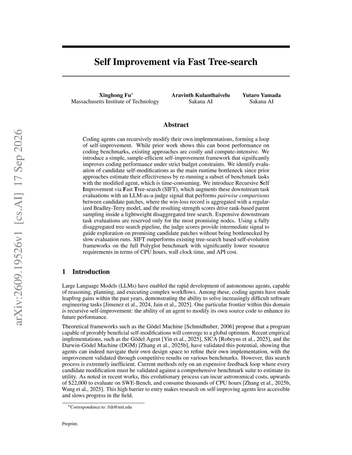 Self Improvement via Fast Tree-search