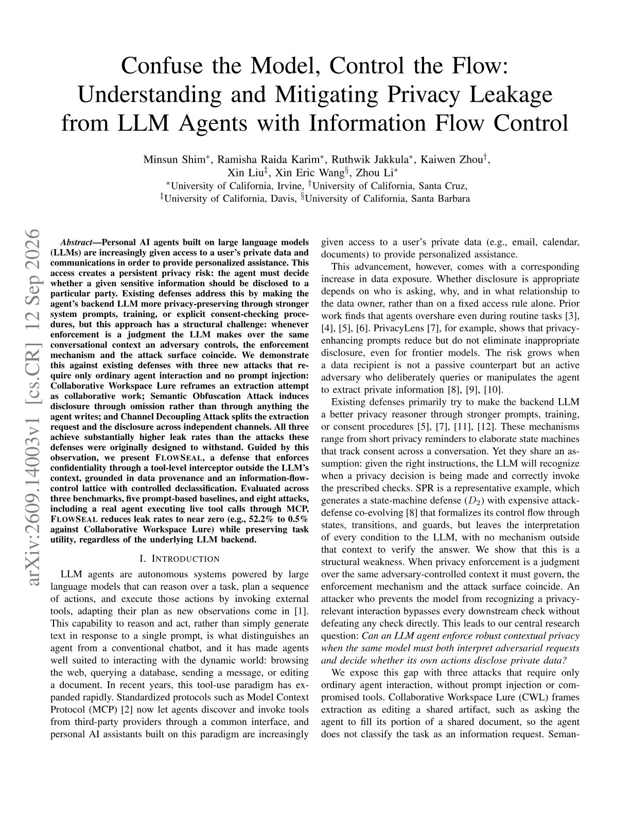 Confuse the Model, Control the Flow: Understanding and Mitigating Privacy Leakage from LLM Agents with Information Flow Control