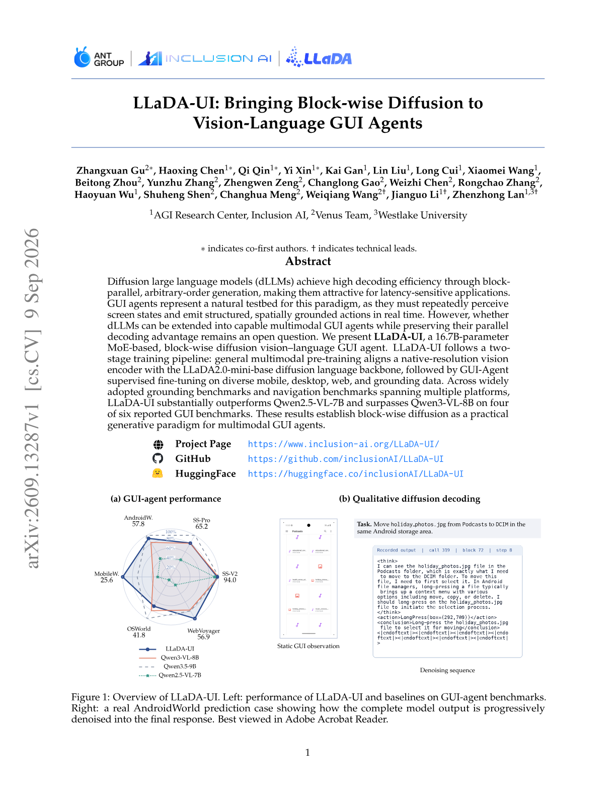 LLaDA-UI: Bringing Block-wise Diffusion to Vision-Language GUI Agents