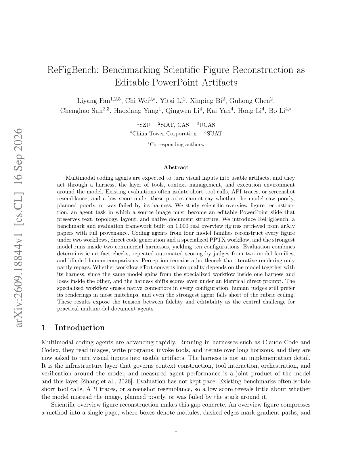 ReFigBench: Benchmarking Scientific Figure Reconstruction as Editable PowerPoint Artifacts