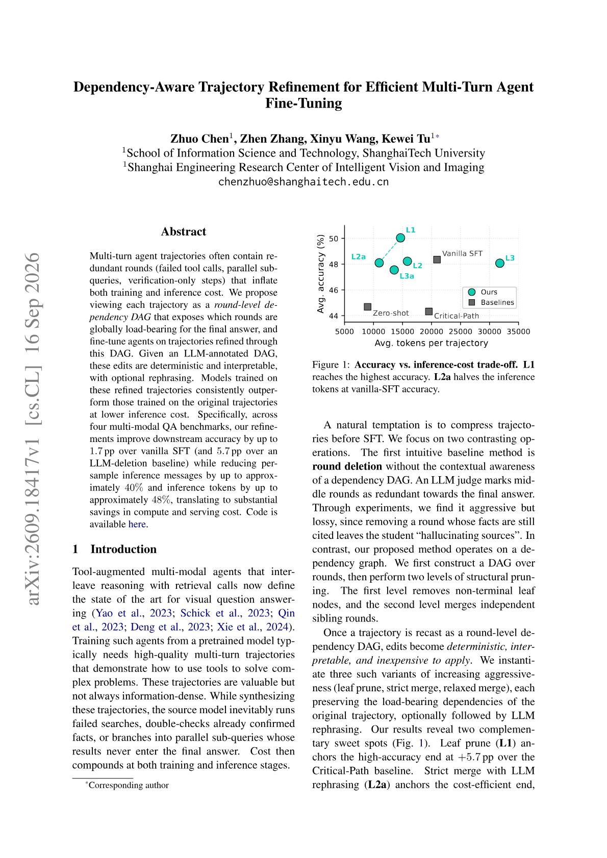 Dependency-Aware Trajectory Refinement for Efficient Multi-Turn Agent Fine-Tuning