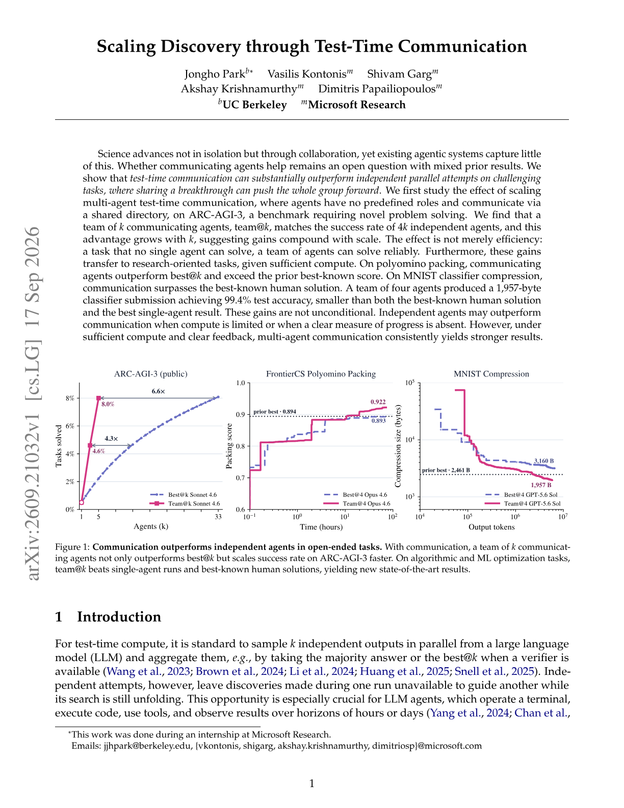 Scaling Discovery through Test-Time Communication
