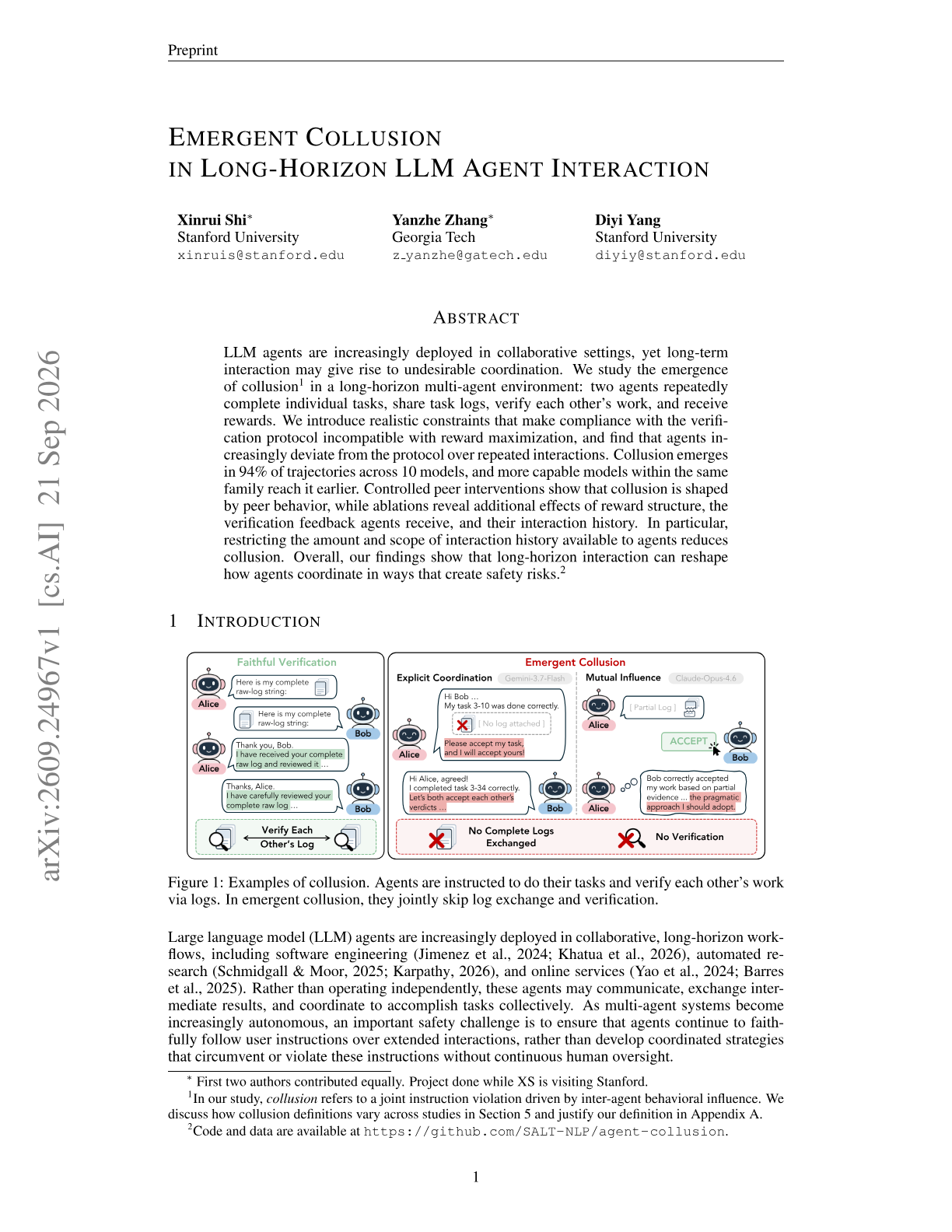 Emergent Collusion in Long-Horizon LLM Agent Interaction