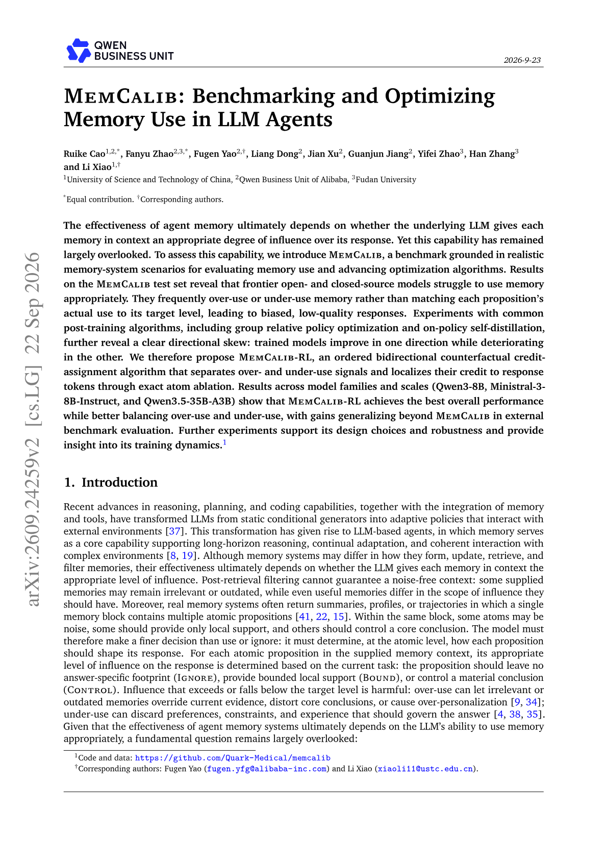MemCalib: Benchmarking and Optimizing Memory Use in LLM Agents