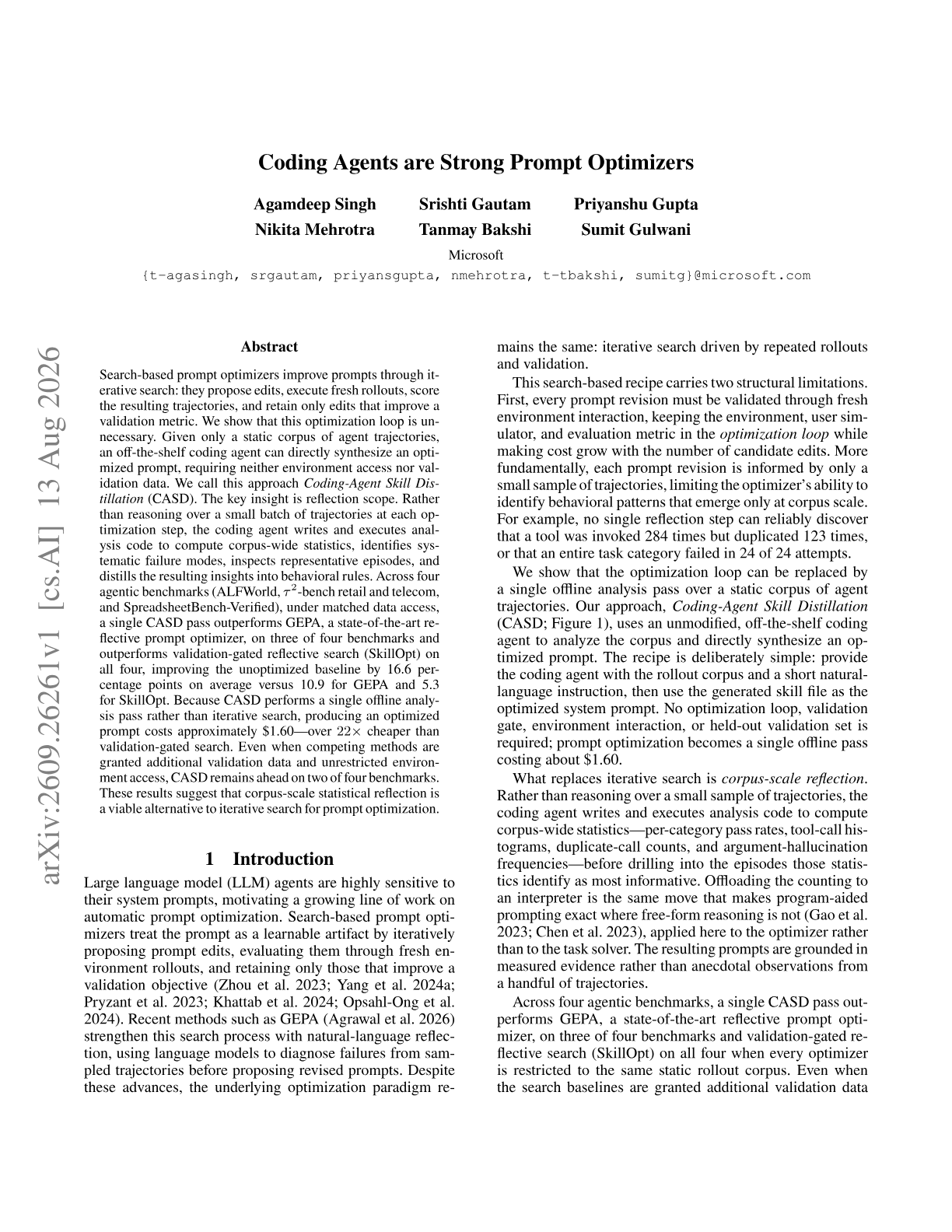 Coding Agents are Strong Prompt Optimizers