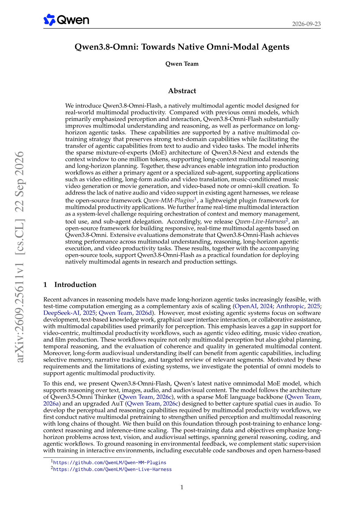 Qwen3.8-Omni: Towards Native Omni-Modal Agents