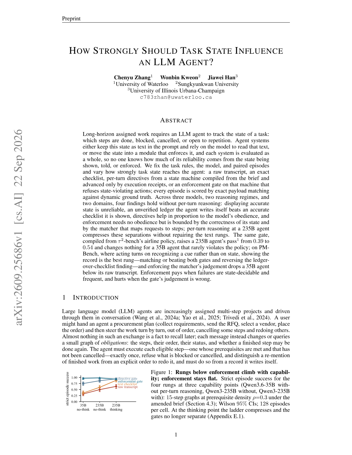 How Strongly Should Task State Influence an LLM Agent?