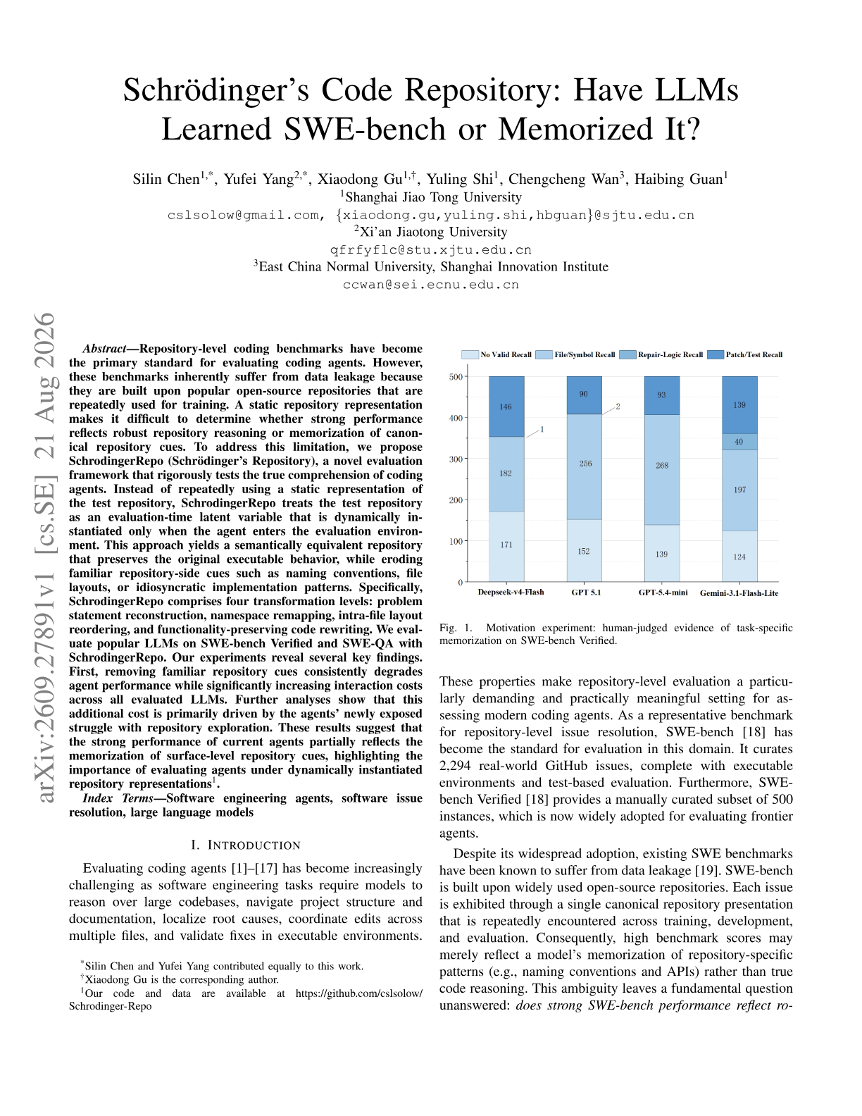 Schrödinger's Code Repository: Have LLMs Learned SWE-bench or Memorized It?