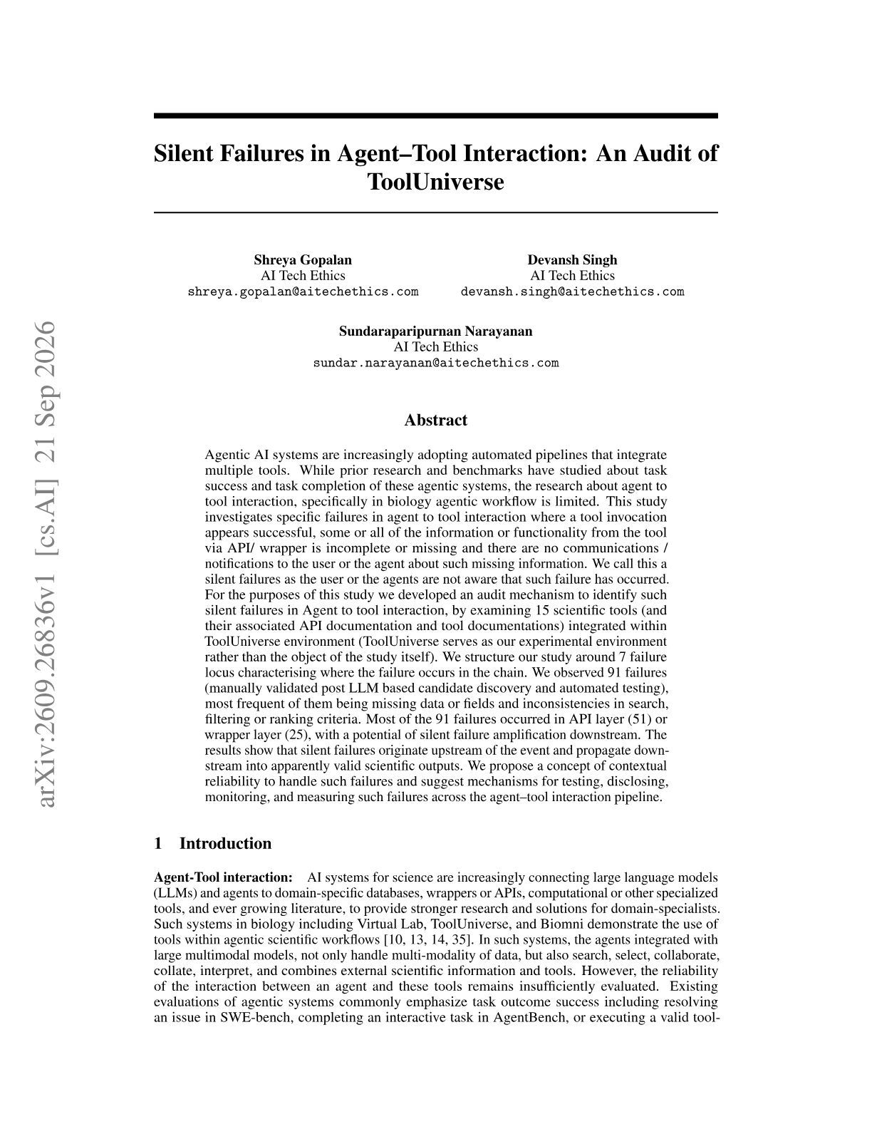 Silent Failures in Agent-Tool Interaction: An Audit of ToolUniverse