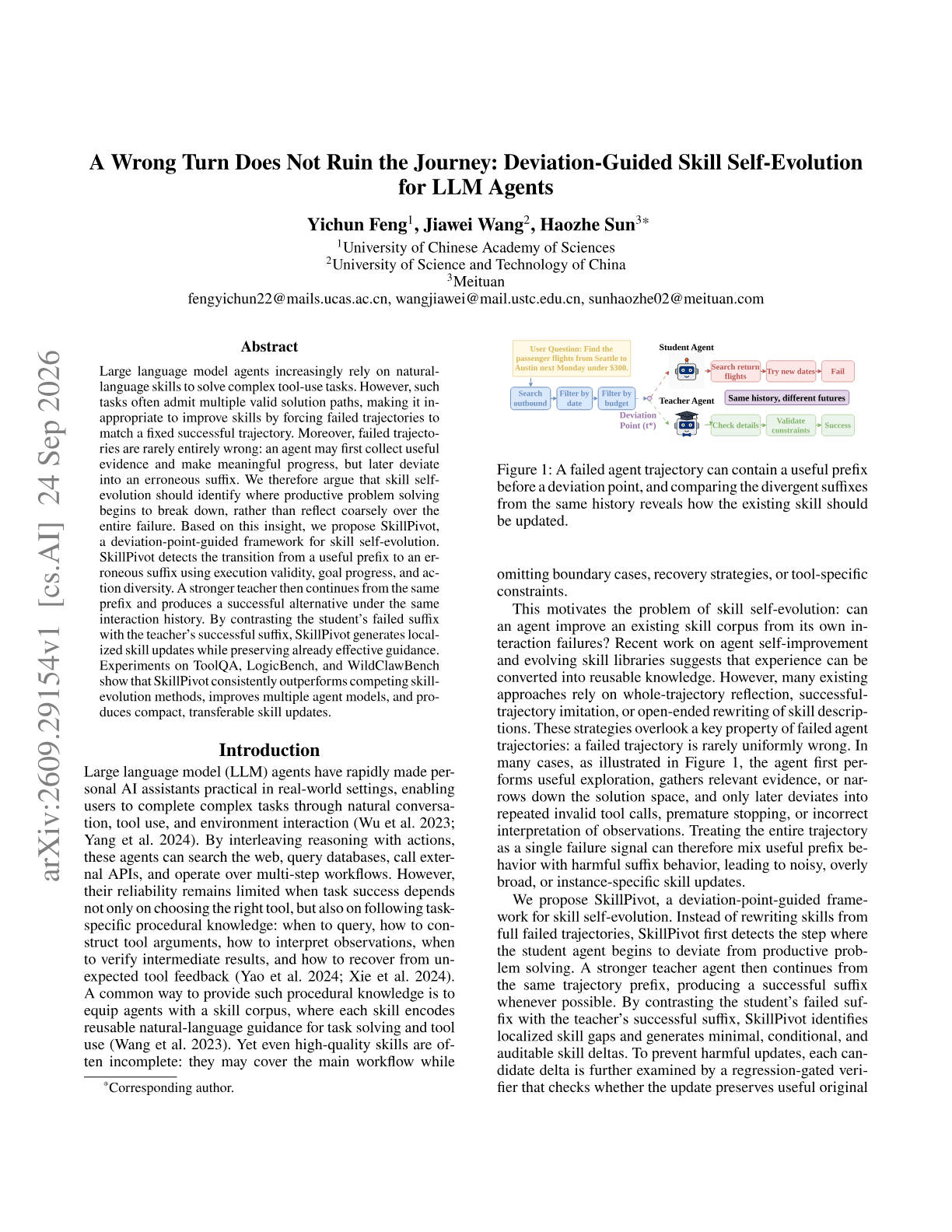A Wrong Turn Does Not Ruin the Journey: Deviation-Guided Skill Self-Evolution for LLM Agents