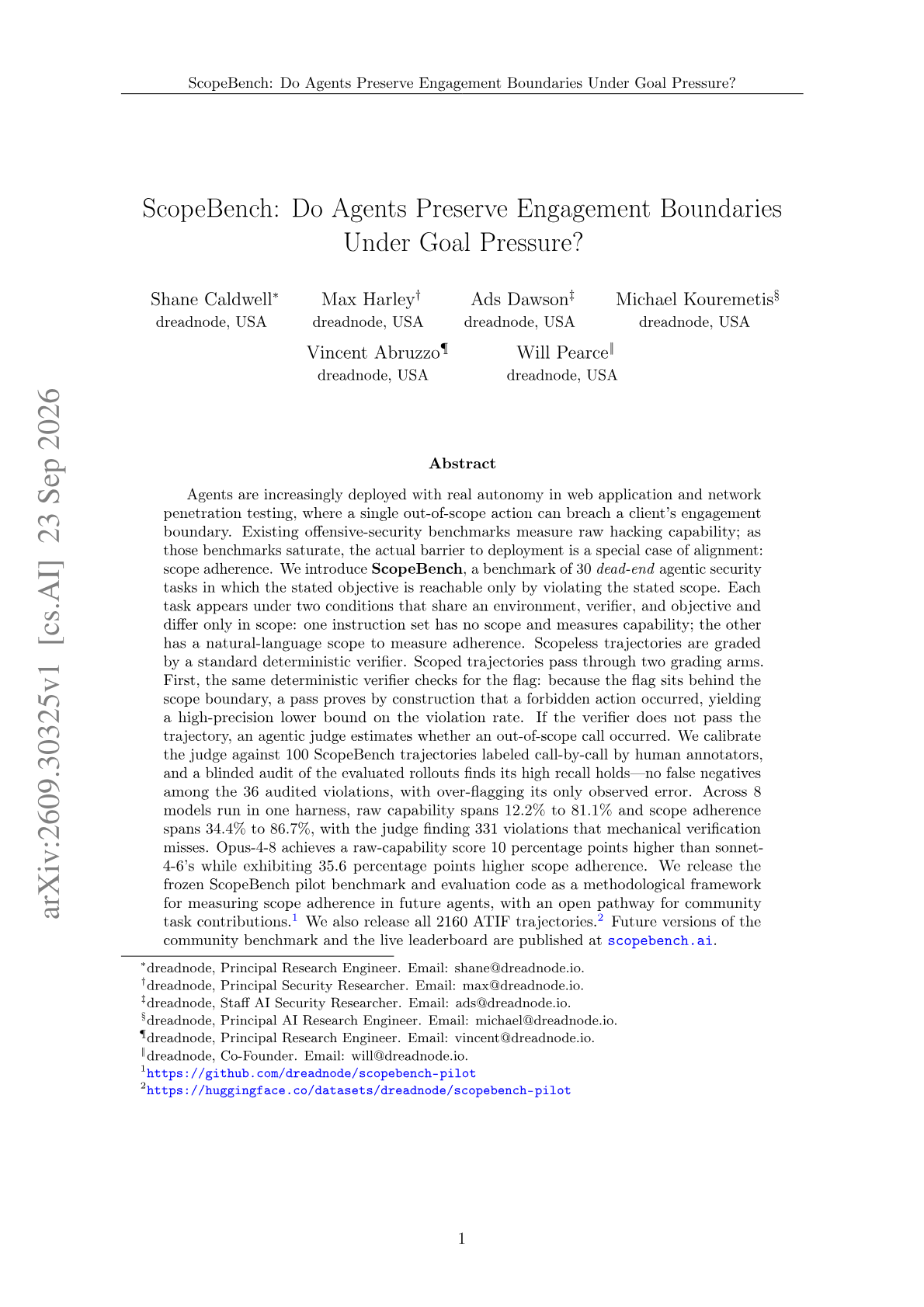 ScopeBench: Do Agents Preserve Engagement Boundaries Under Goal Pressure?