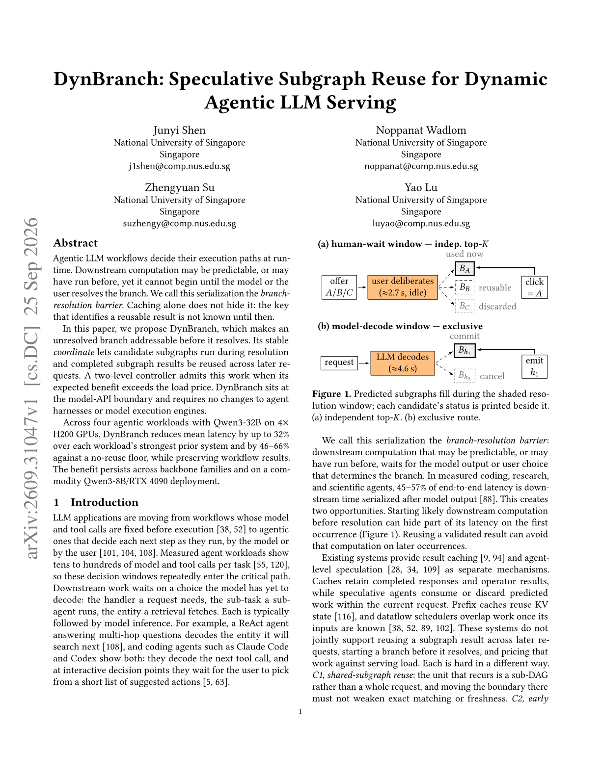 DynBranch: Speculative Subgraph Reuse for Dynamic Agentic LLM Serving