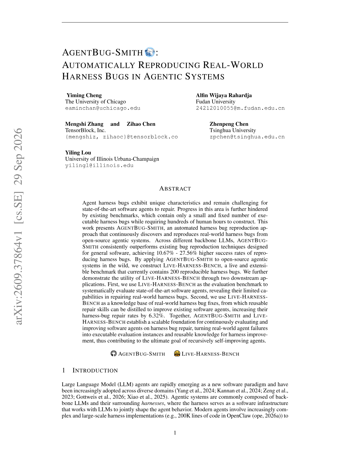 AgentBug-Smith: Automatically Reproducing Real-World Harness Bugs in Agentic Systems