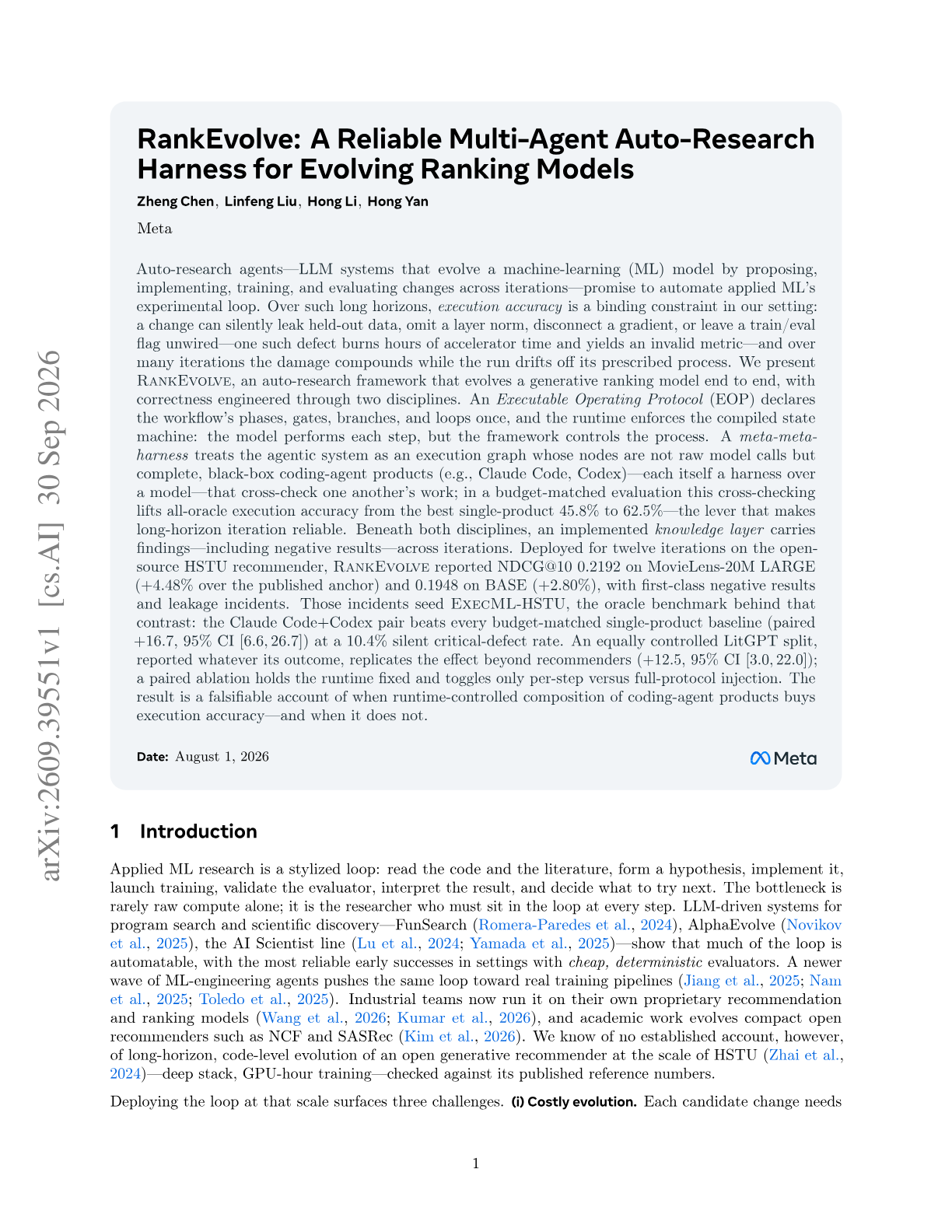 RankEvolve: A Reliable Multi-Agent Auto-Research Harness for Evolving Ranking Models