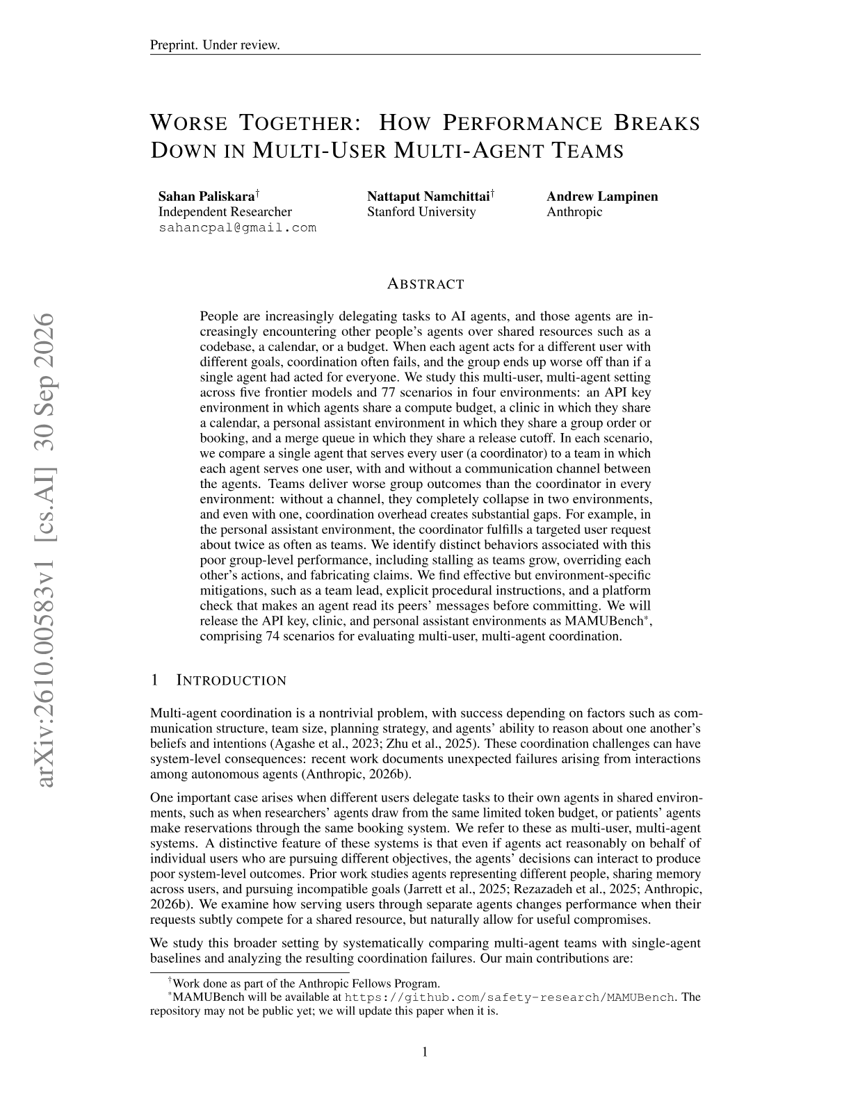 Worse Together: How Performance Breaks Down in Multi-User Multi-Agent Teams