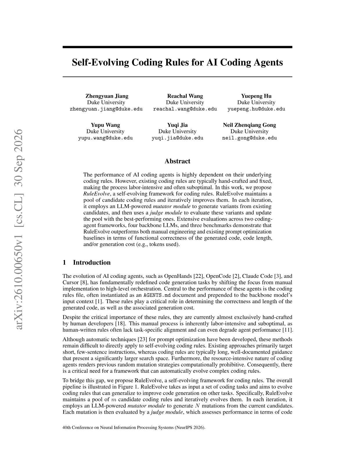 Self-Evolving Coding Rules for AI Coding Agents | DAIR.AI Academy ...