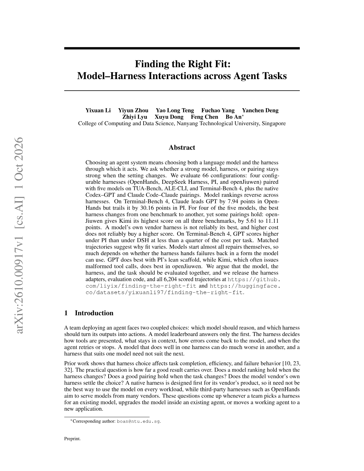 Finding the Right Fit: Model-Harness Interactions across Agent Tasks