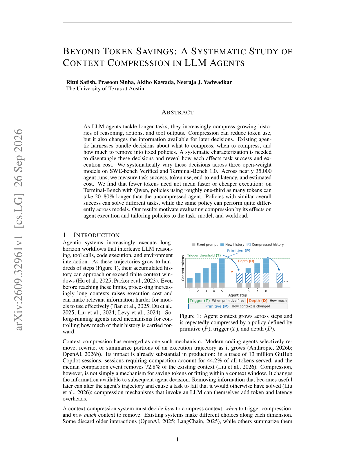 Beyond Token Savings: A Systematic Study of Context Compression in LLM Agents